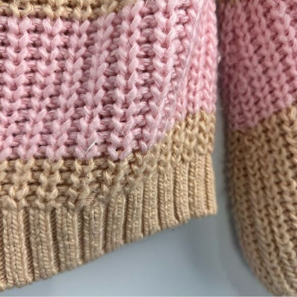 Finders Keepers Mariposa Striped Chunky Knit Crewneck Pullover Sweater Size XS - Picture 13 of 16